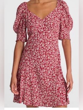 Madewell Puff-Sleeve Mini Dress Sz S